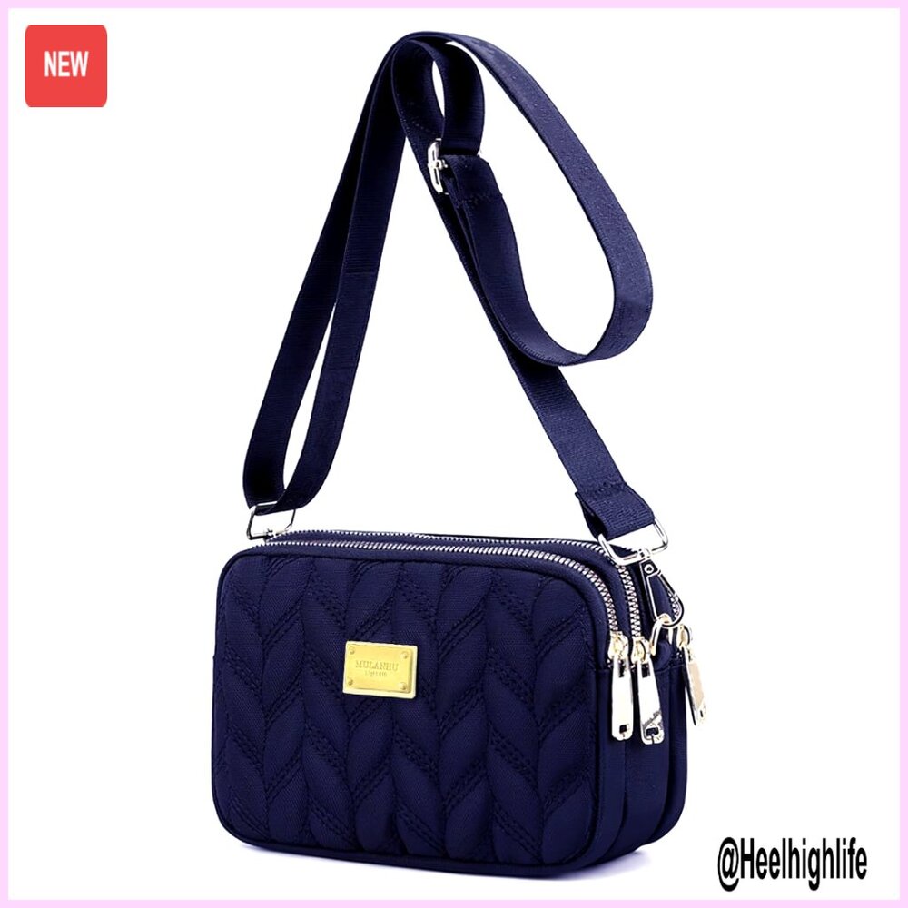 Waterproof Nylon Crossbody Phone Purse With Adjustable Strap